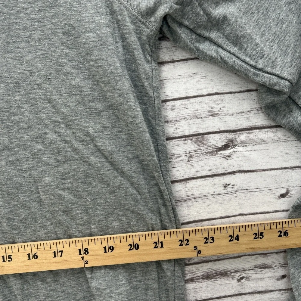 Faherty Henley Shirt Men's XL Gray Heathered Cloud Cotton Casual Long Sleeve